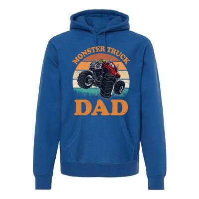 Monster Truck Dad Gift Retro Vintage Monster Truck Gift Premium Hoodie