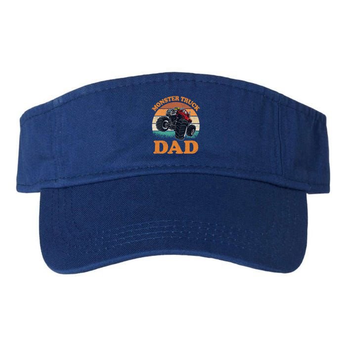 Monster Truck Dad Gift Retro Vintage Monster Truck Gift Valucap Bio-Washed Visor