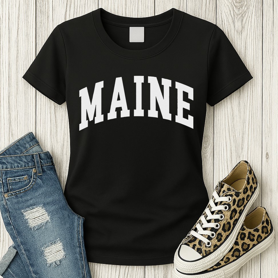 Maine Throwback Design Classic Womens T-Shirt