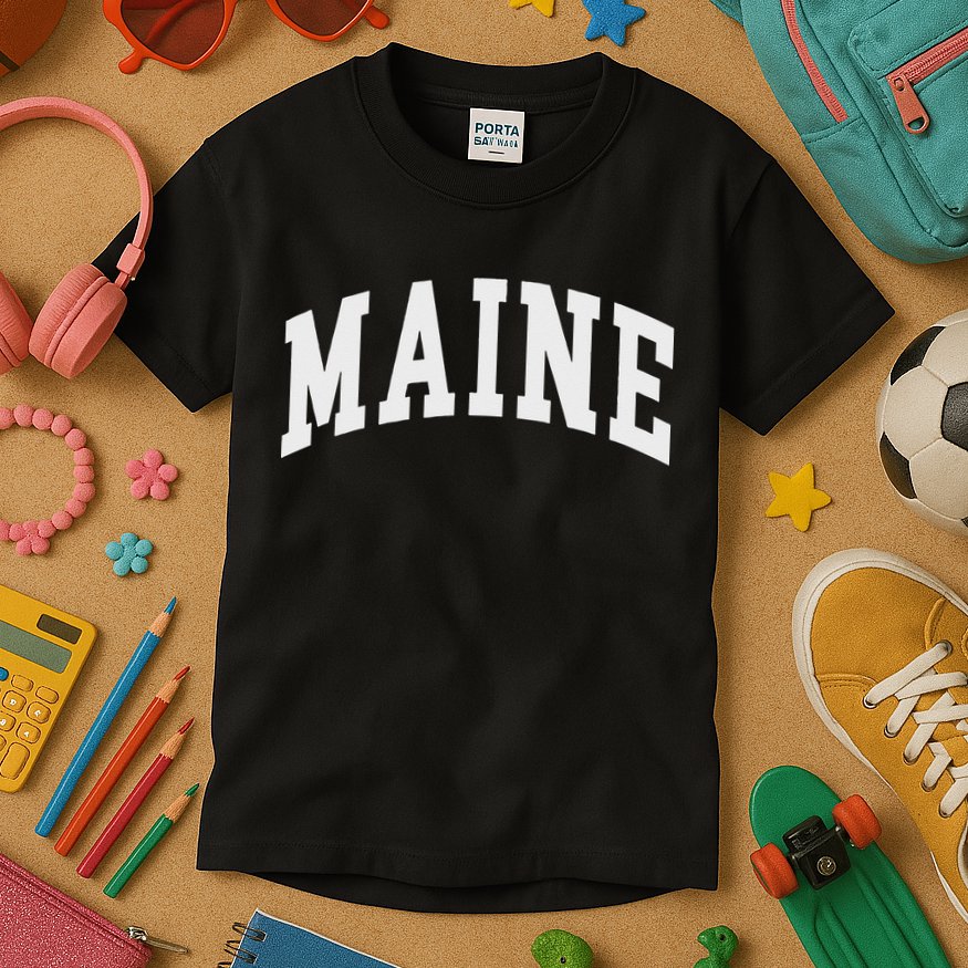 Maine Throwback Design Classic Kids T-Shirt