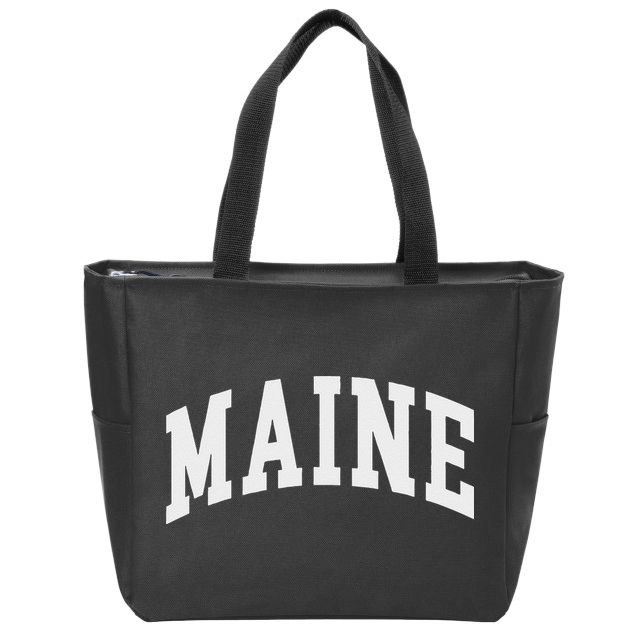 Maine Throwback Design Classic Zip Tote Bag