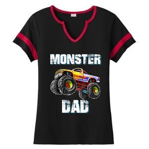 Monster Truck Dad Ladies Halftime Notch Neck Tee