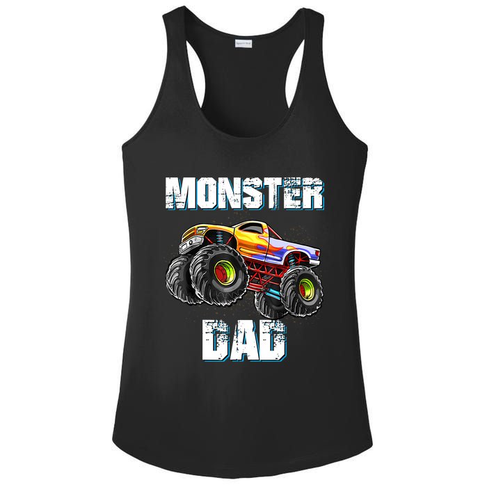 Monster Truck Dad Ladies PosiCharge Competitor Racerback Tank