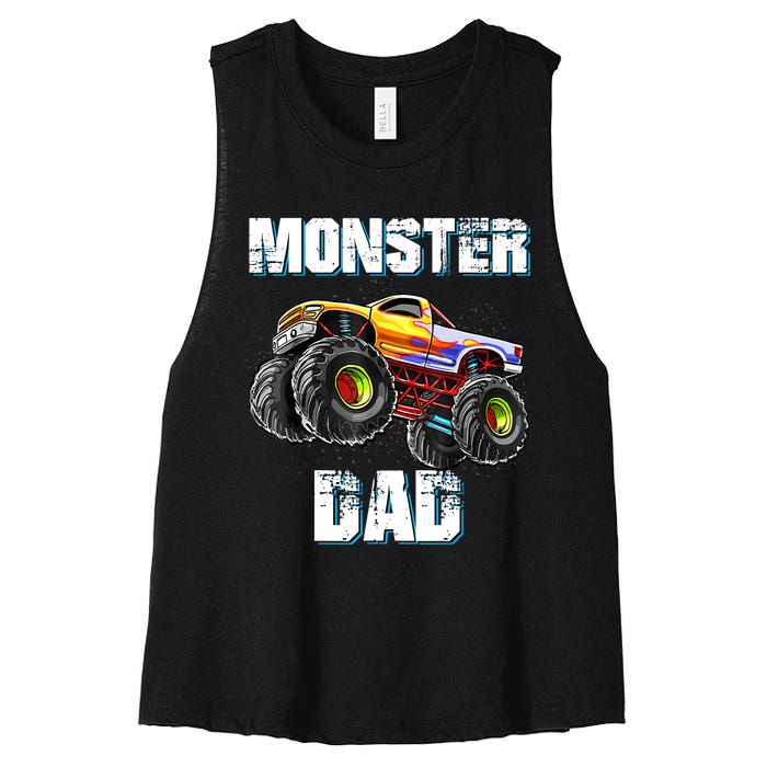 Monster Truck Dad Women's Racerback Cropped Tank