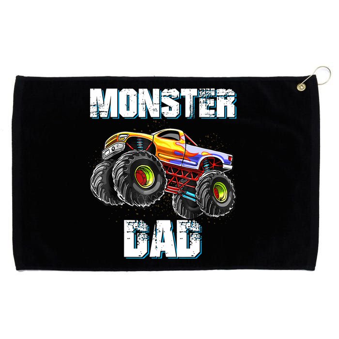 Monster Truck Dad Grommeted Golf Towel