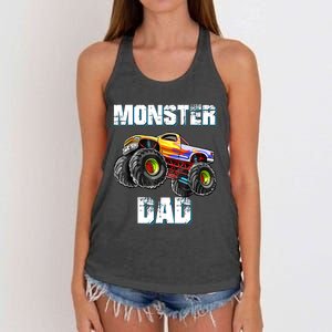 Monster Truck Dad Women's Knotted Racerback Tank