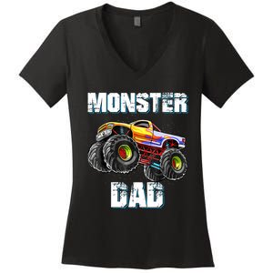 Monster Truck Dad Women's V-Neck T-Shirt