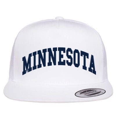 Minnesota Throwback Design Classic Flat Bill Trucker Hat