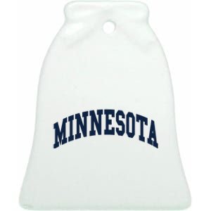 Minnesota Throwback Design Classic Ceramic Bell Ornament