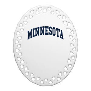 Minnesota Throwback Design Classic Ceramic Oval Ornament