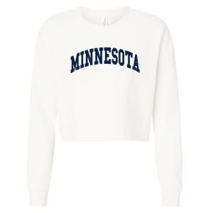 Minnesota Throwback Design Classic Cropped Pullover Crew