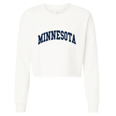 Minnesota Throwback Design Classic Cropped Pullover Crew
