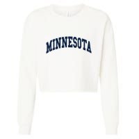 Minnesota Throwback Design Classic Cropped Pullover Crew