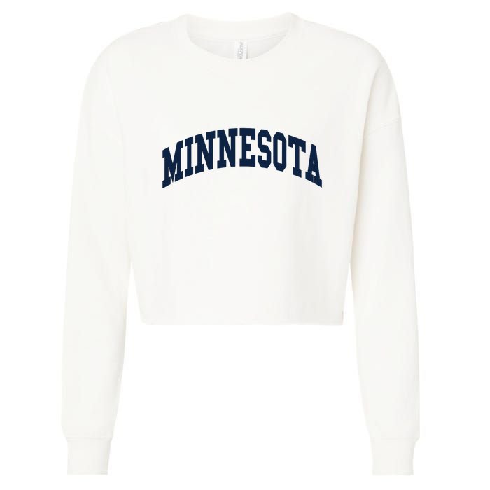 Minnesota Throwback Design Classic Cropped Pullover Crew