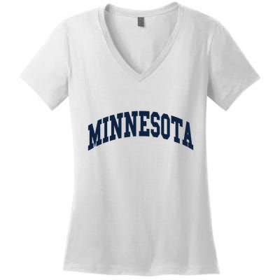 Minnesota Throwback Design Classic Women's V-Neck T-Shirt