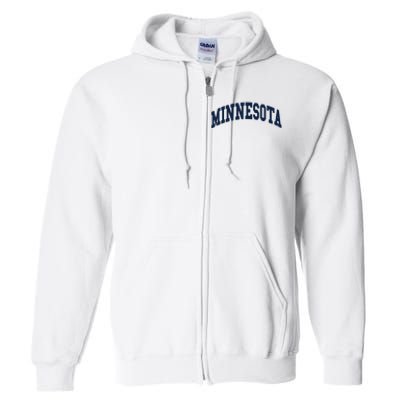 Minnesota Throwback Design Classic Full Zip Hoodie