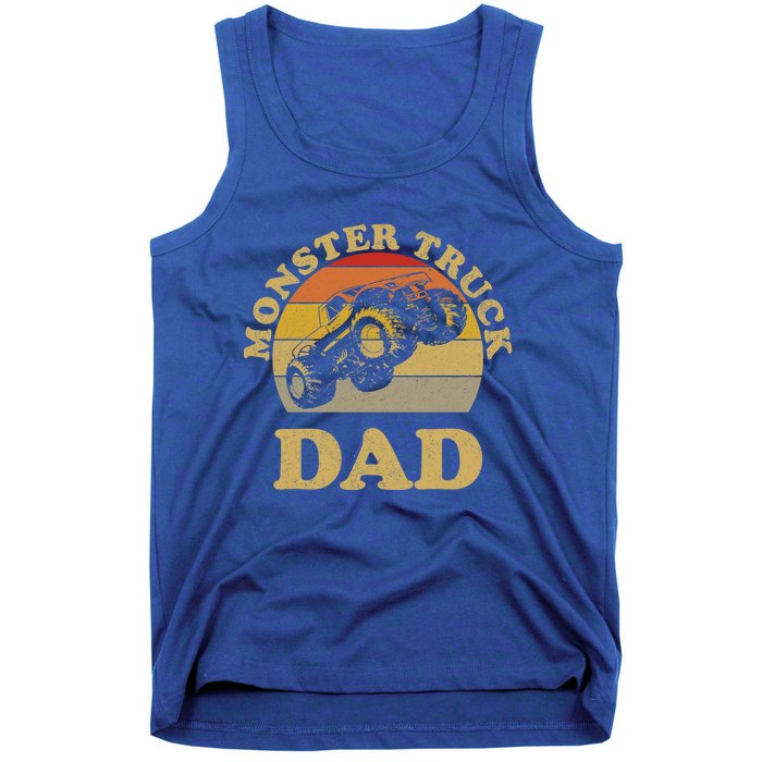 Monster Truck Dad Gift Retro Vintage Monster Truck Meaningful Gift Tank Top