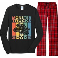 Monster Truck Dad Retro Vintage Monster Truck Long Sleeve Pajama Set