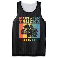 Monster Truck Dad Retro Vintage Monster Truck Mesh Reversible Basketball Jersey Tank