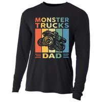 Monster Truck Dad Retro Vintage Monster Truck Cooling Performance Long Sleeve Crew