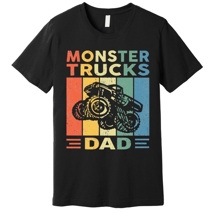 Monster Truck Dad Retro Vintage Monster Truck Premium T-Shirt