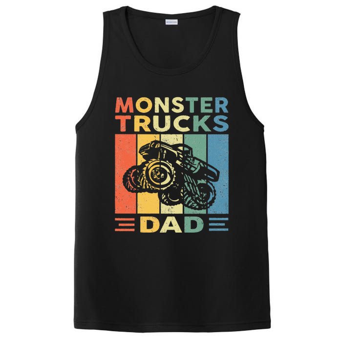 Monster Truck Dad Retro Vintage Monster Truck PosiCharge Competitor Tank