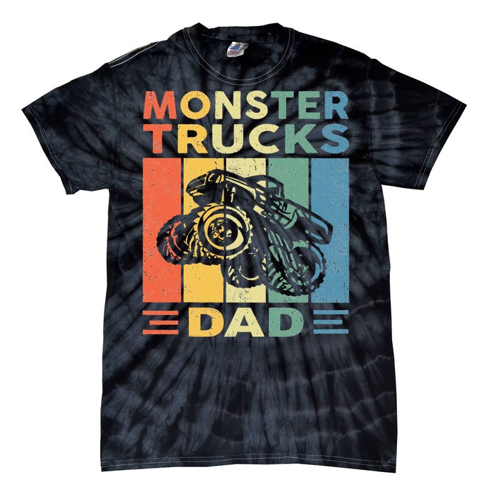 Monster Truck Dad Retro Vintage Monster Truck Tie-Dye T-Shirt