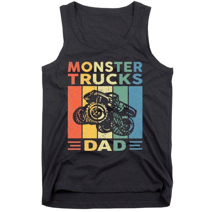 Monster Truck Dad Retro Vintage Monster Truck Tank Top