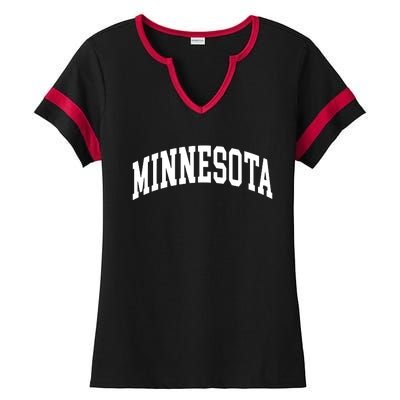 Minnesota Throwback Design Classic Ladies Halftime Notch Neck Tee