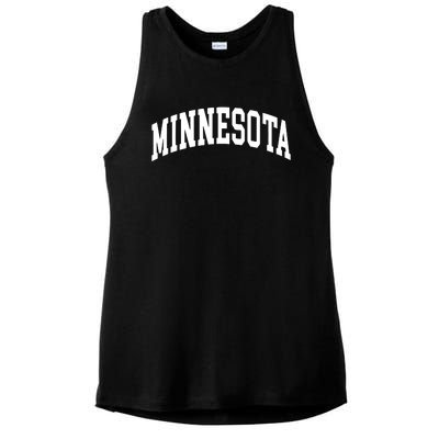 Minnesota Throwback Design Classic Ladies PosiCharge Tri-Blend Wicking Tank