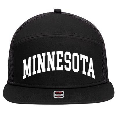 Minnesota Throwback Design Classic 7 Panel Mesh Trucker Snapback Hat