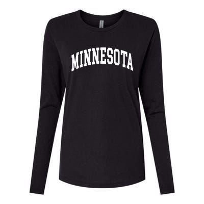 Minnesota Throwback Design Classic Womens Cotton Relaxed Long Sleeve T-Shirt