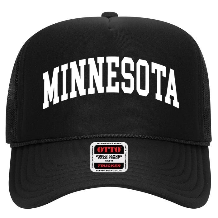 Minnesota Throwback Design Classic High Crown Mesh Back Trucker Hat