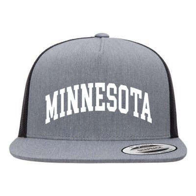 Minnesota Throwback Design Classic Flat Bill Trucker Hat