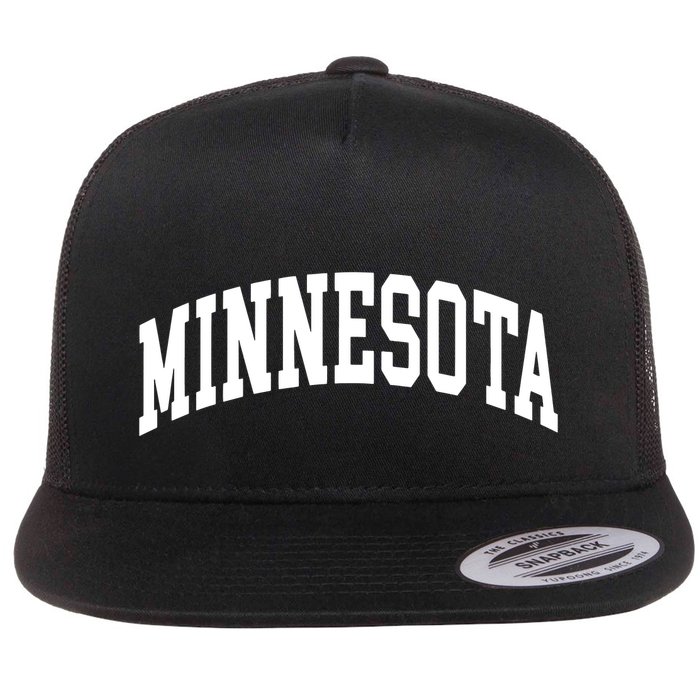 Minnesota Throwback Design Classic Flat Bill Trucker Hat
