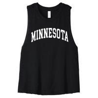 Minnesota Throwback Design Classic Women's Racerback Cropped Tank