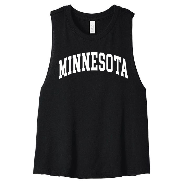 Minnesota Throwback Design Classic Women's Racerback Cropped Tank