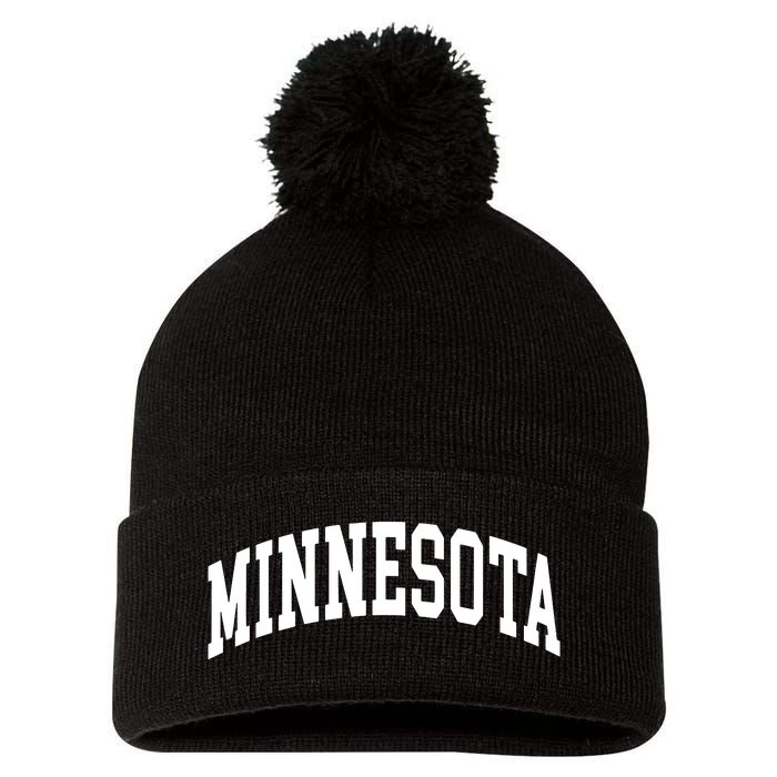 Minnesota Throwback Design Classic Pom Pom 12in Knit Beanie