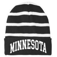 Minnesota Throwback Design Classic Striped Beanie with Solid Band