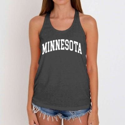 Minnesota Throwback Design Classic Women's Knotted Racerback Tank