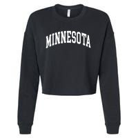 Minnesota Throwback Design Classic Cropped Pullover Crew