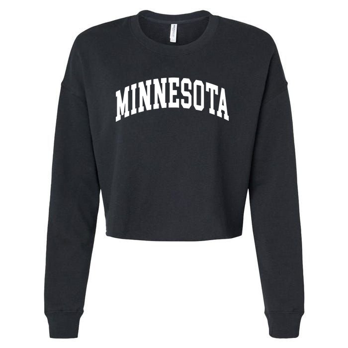 Minnesota Throwback Design Classic Cropped Pullover Crew