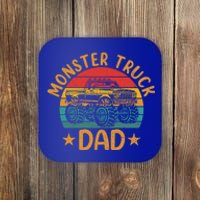 Monster Truck Dad Gift Retro Vintage Monster Truck Great Gift Coaster