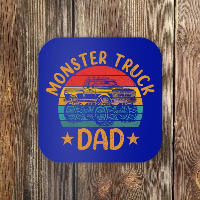 Monster Truck Dad Gift Retro Vintage Monster Truck Great Gift Coaster