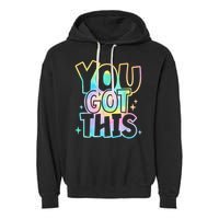 Motivational Testing Day Teacher You Got This Rock The Test (1) Garment-Dyed Fleece Hoodie