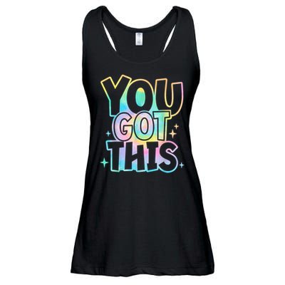 Motivational Testing Day Teacher You Got This Rock The Test (1) Ladies Essential Flowy Tank
