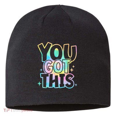 Motivational Testing Day Teacher You Got This Rock The Test (1) Sustainable Beanie