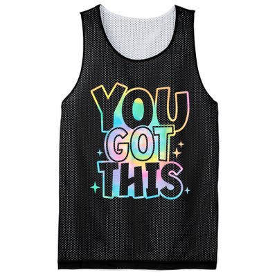 Motivational Testing Day Teacher You Got This Rock The Test (1) Mesh Reversible Basketball Jersey Tank