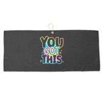 Motivational Testing Day Teacher You Got This Rock The Test (1) Large Microfiber Waffle Golf Towel