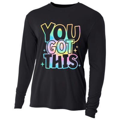 Motivational Testing Day Teacher You Got This Rock The Test (1) Cooling Performance Long Sleeve Crew